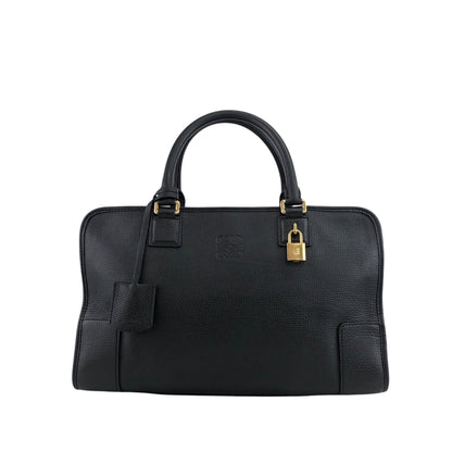 LOEWE Amazona36 Anagram Boston bag Handbag Black Vintage gwsi3e
