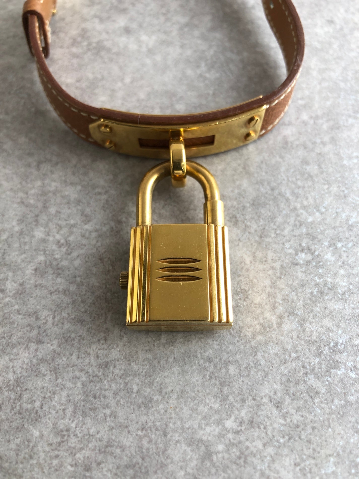 HERMES Watch Brown Vintage m64n6e
