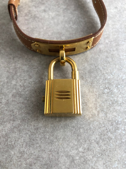 HERMES Watch Brown Vintage m64n6e