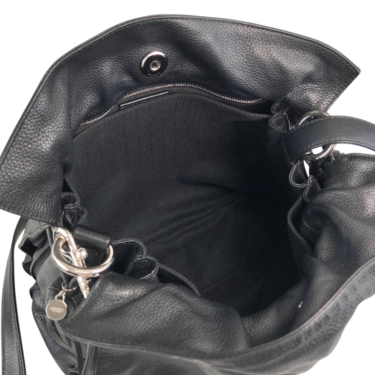 LOEWE Anagram Drawstring Shoulder bag Black Vintage t3naju