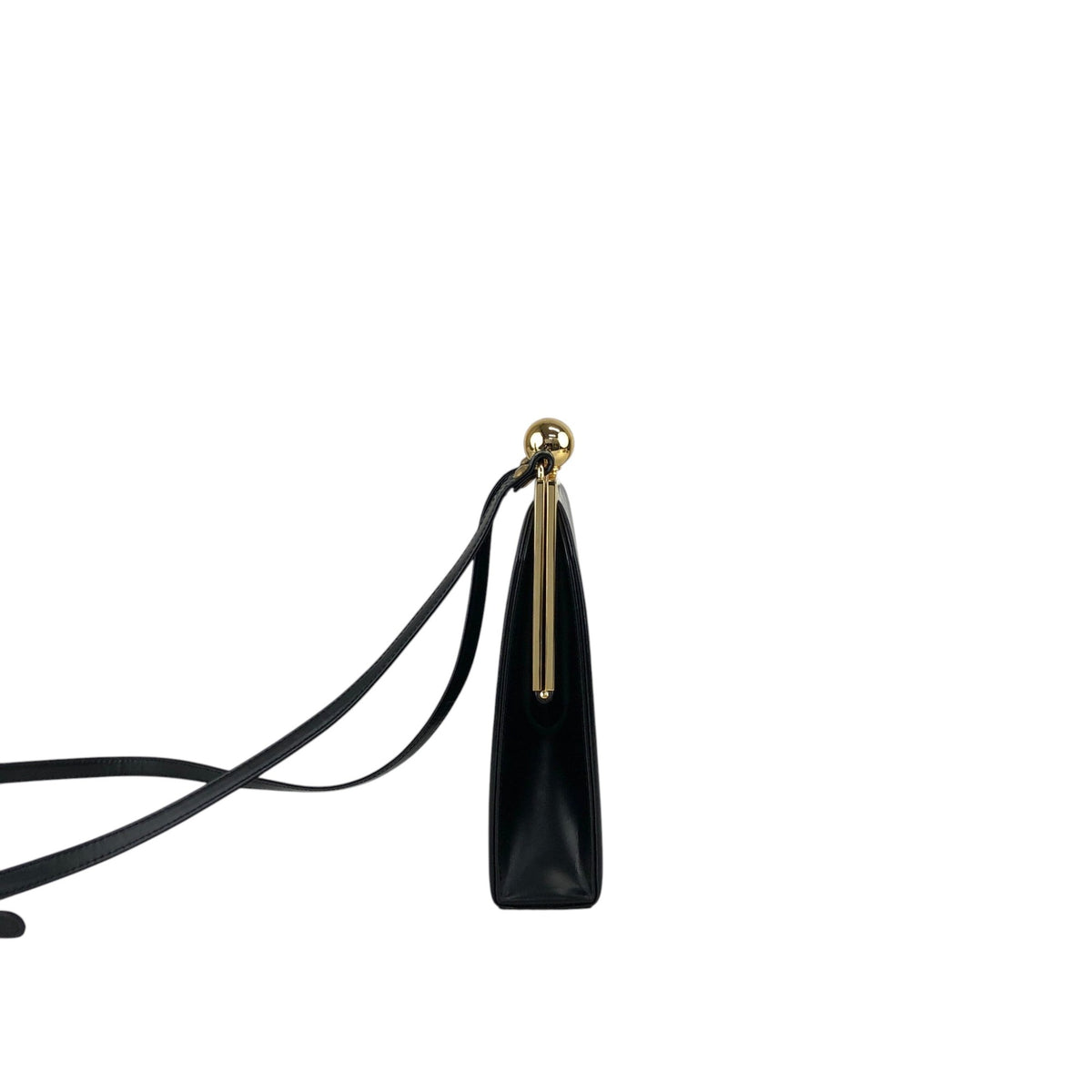 Yves Saint Laurent Metal Clasp Small Shoulder bag Black Vintage 8z366v
