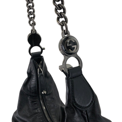 GUCCI Chain Shoulder bag Black 228560 Vintage hxuxav