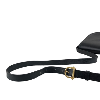 CELINE Gancini Shoulder bag Black Vintage b3ugaa