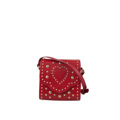 Yves Saint Laurent Heart Motif Small Shoulder bag Red Vintage v286hg