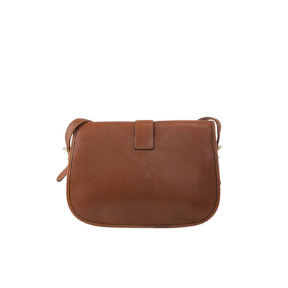 CELINE Gancini Shoulder bag Brown Vintage 4x8mbp