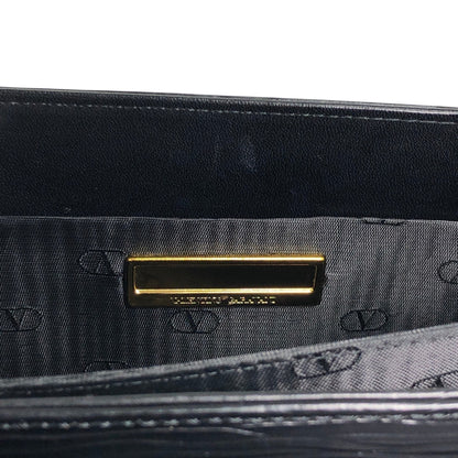 VALENTINO GARAVANI Circle Logo Two-way Handbag Shoulder bag Black Vintage swvrnt