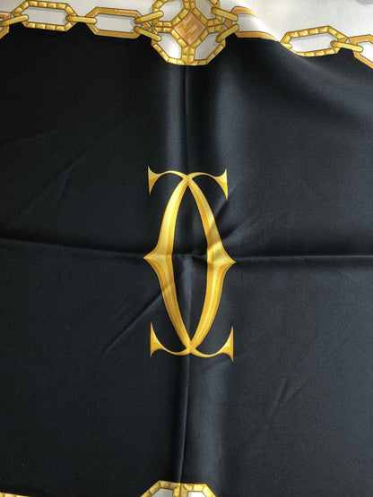 Cartier Scarf Black Vintage pvjkn5