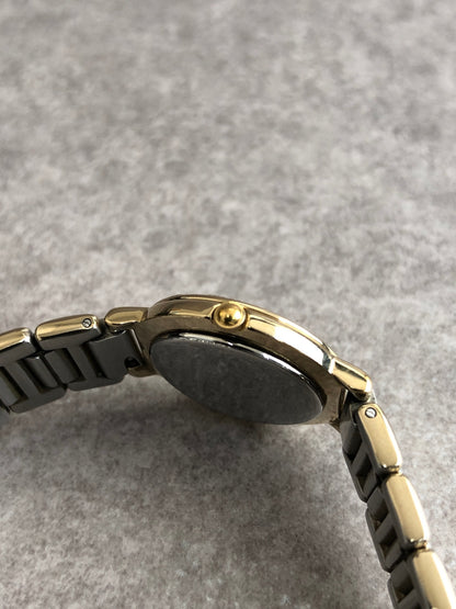 Yves Saint Laurent Quartz Watch Silver Gold 2200-229789Y Vintage ss777s