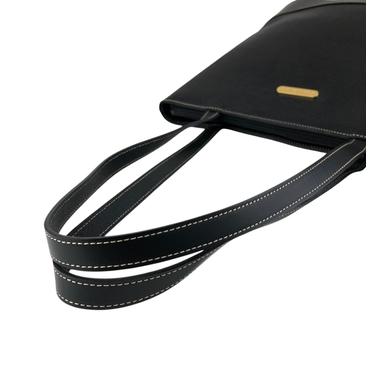 BURBERRY Logo Handbag Black Vintage i2msc4