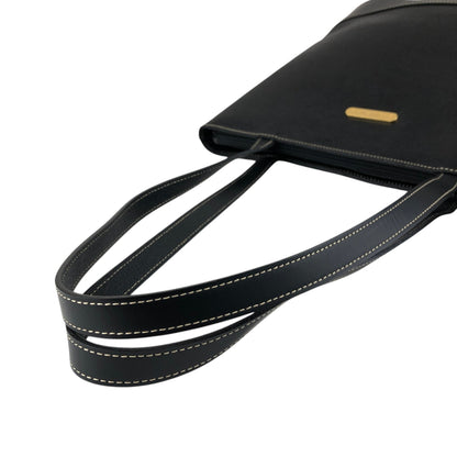 BURBERRY Logo Handbag Black Vintage i2msc4
