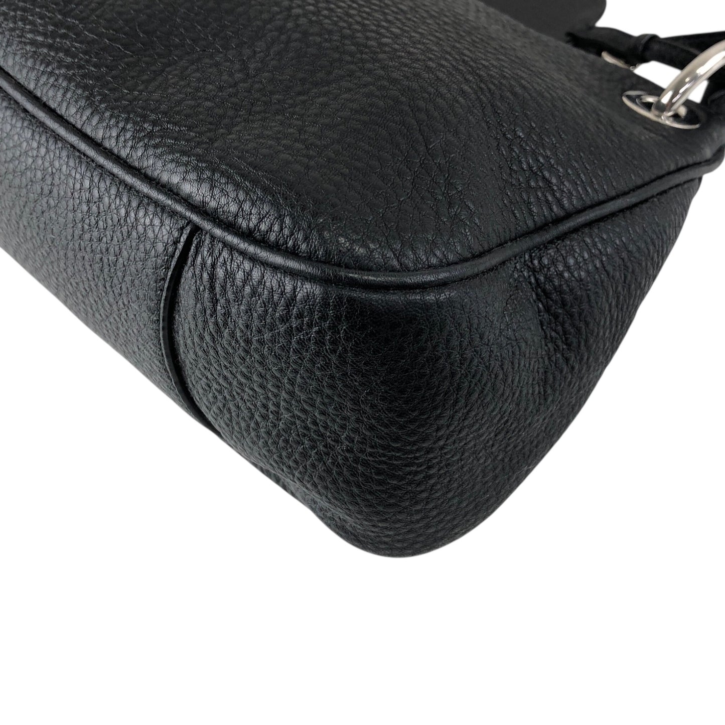 PRADA Logo Shoulder bag Black Vintage j4hmuw