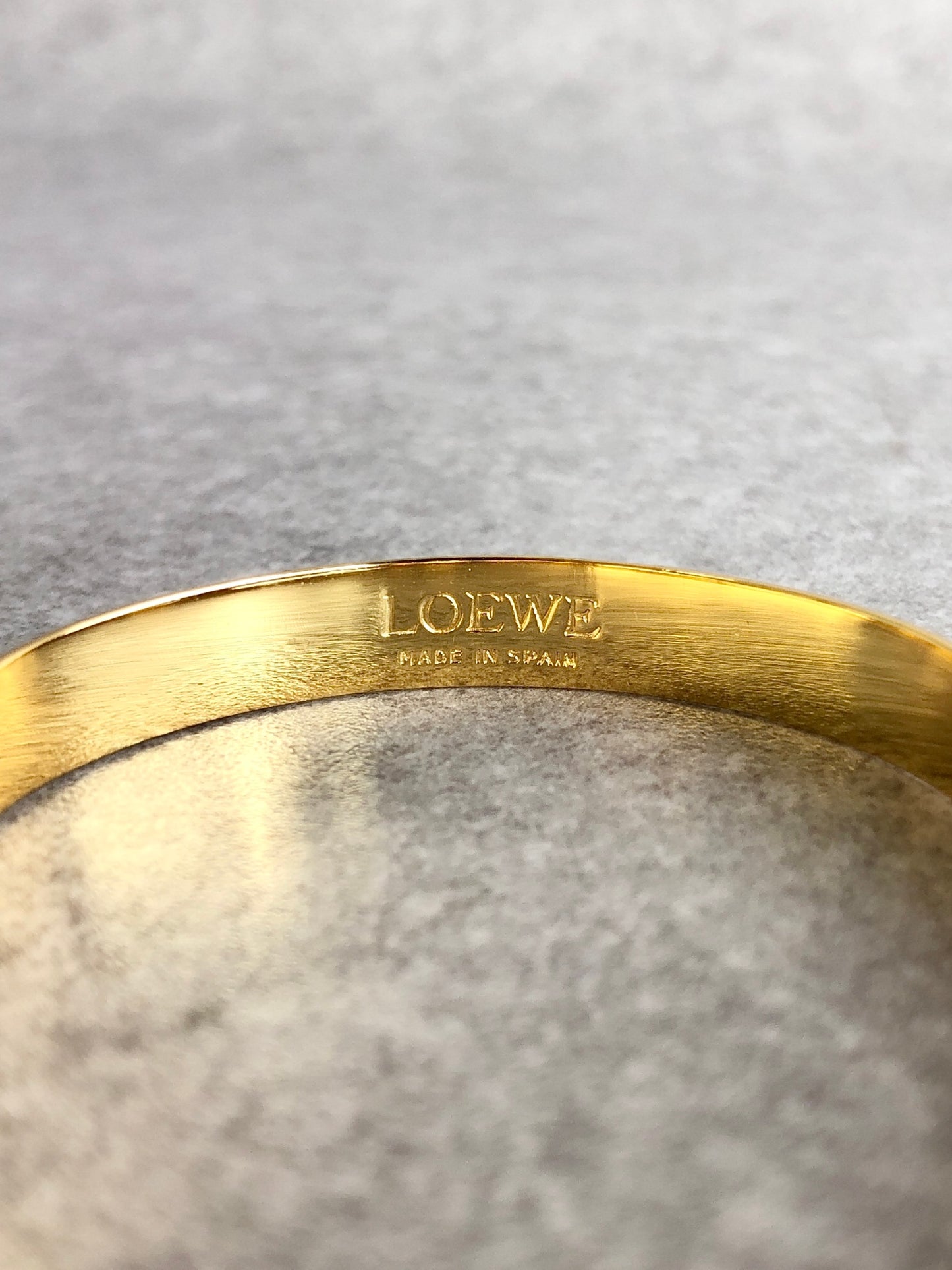 LOEWE Anagram Bracelet Black×Gold Vintage 7x55wv