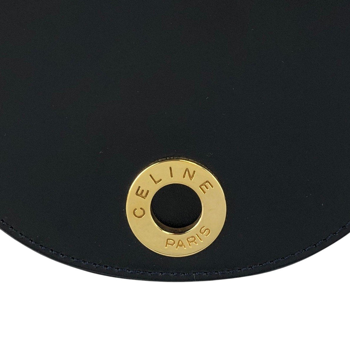 CELINE Circle Logo Small Shoulder bag Black Vintage va5bp4