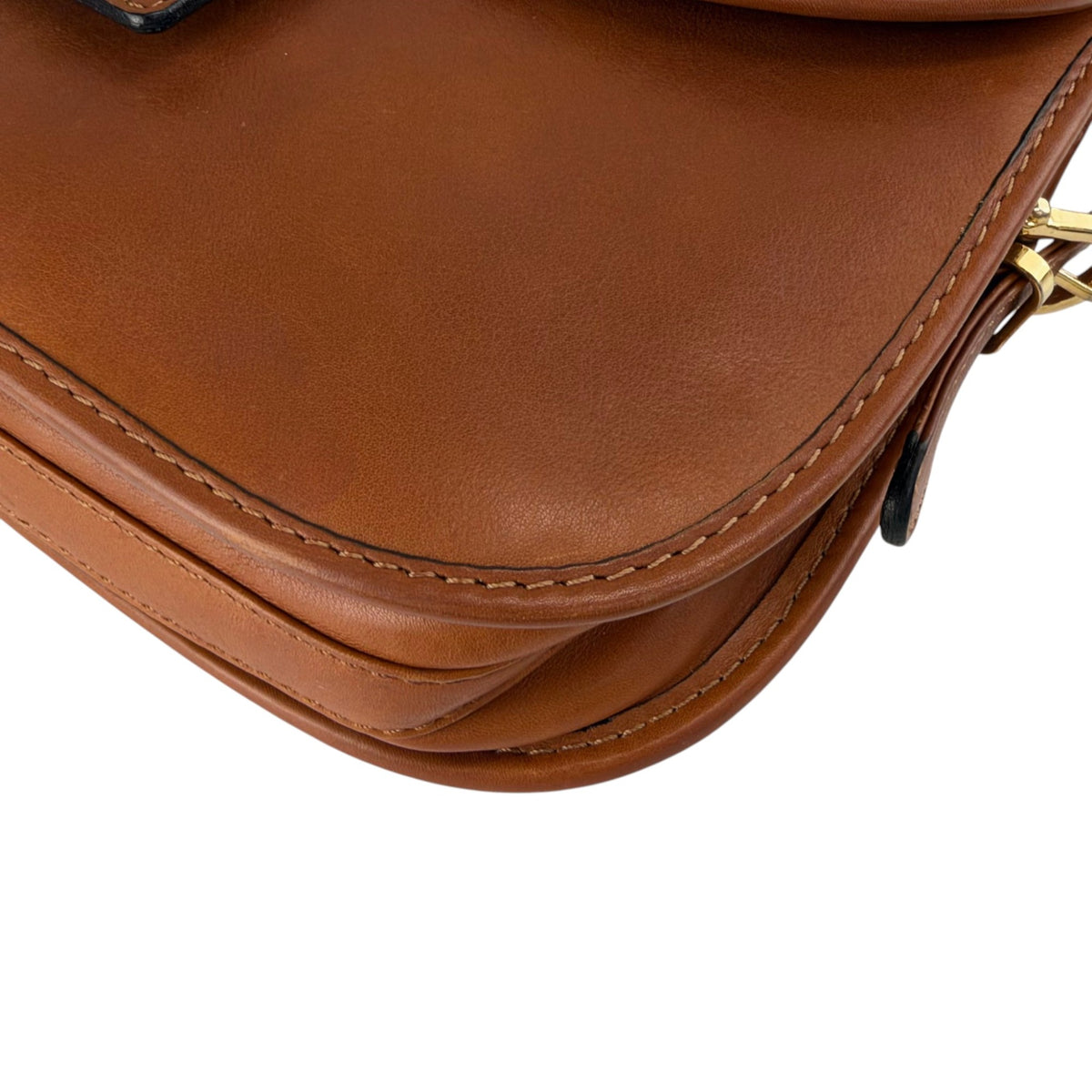 CELINE Gancini Shoulder bag Brown Vintage myaerh