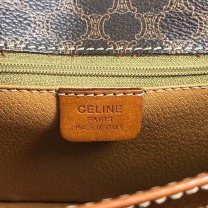 CELINE Macadam Gancini Shoulder bag Brown Vintage dtdg28