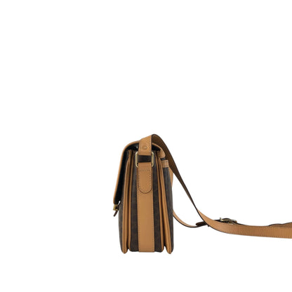 CELINE Macadam Horse Bit Shoulder bag Brown Vintage jdj37k