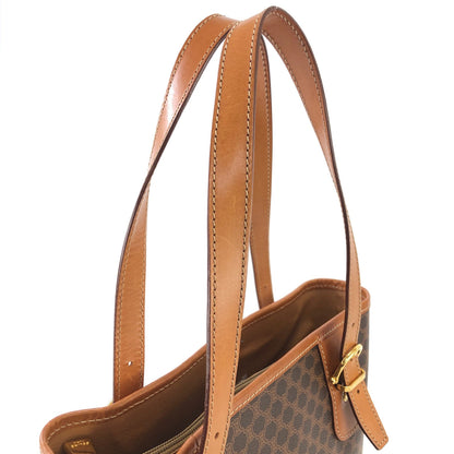 CELINE Macadam Blason Handbag Shoulder bag Brown Vintage uwfpsv