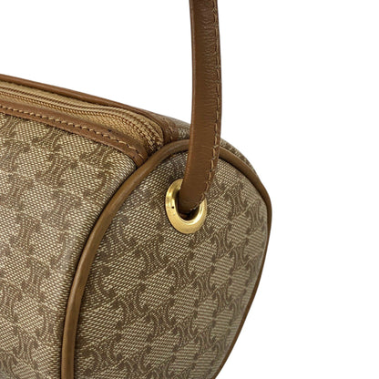 CELINE Macadam Blason Small Shoulder bag Beige Vintage n3gs7s