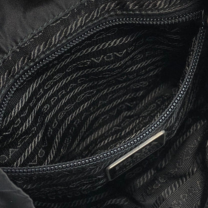 PRADA Triangle Logo Double Pocket Backpack Black Vintage u4u7vk