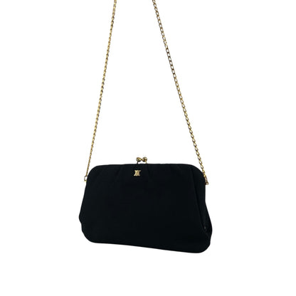 CELINE Blason Chain Shoulder bag Black Vintage yx4igc