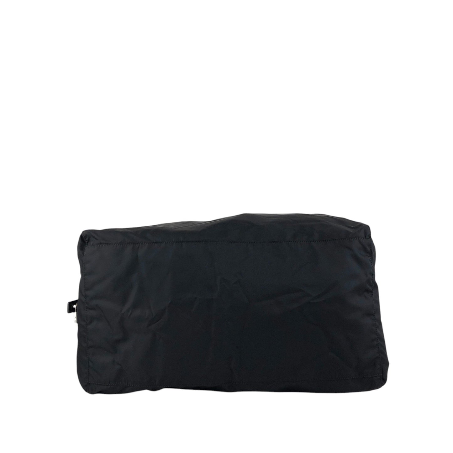 PRADA Tessuto Triangle Logo Boston bag Black Vintage utr82b