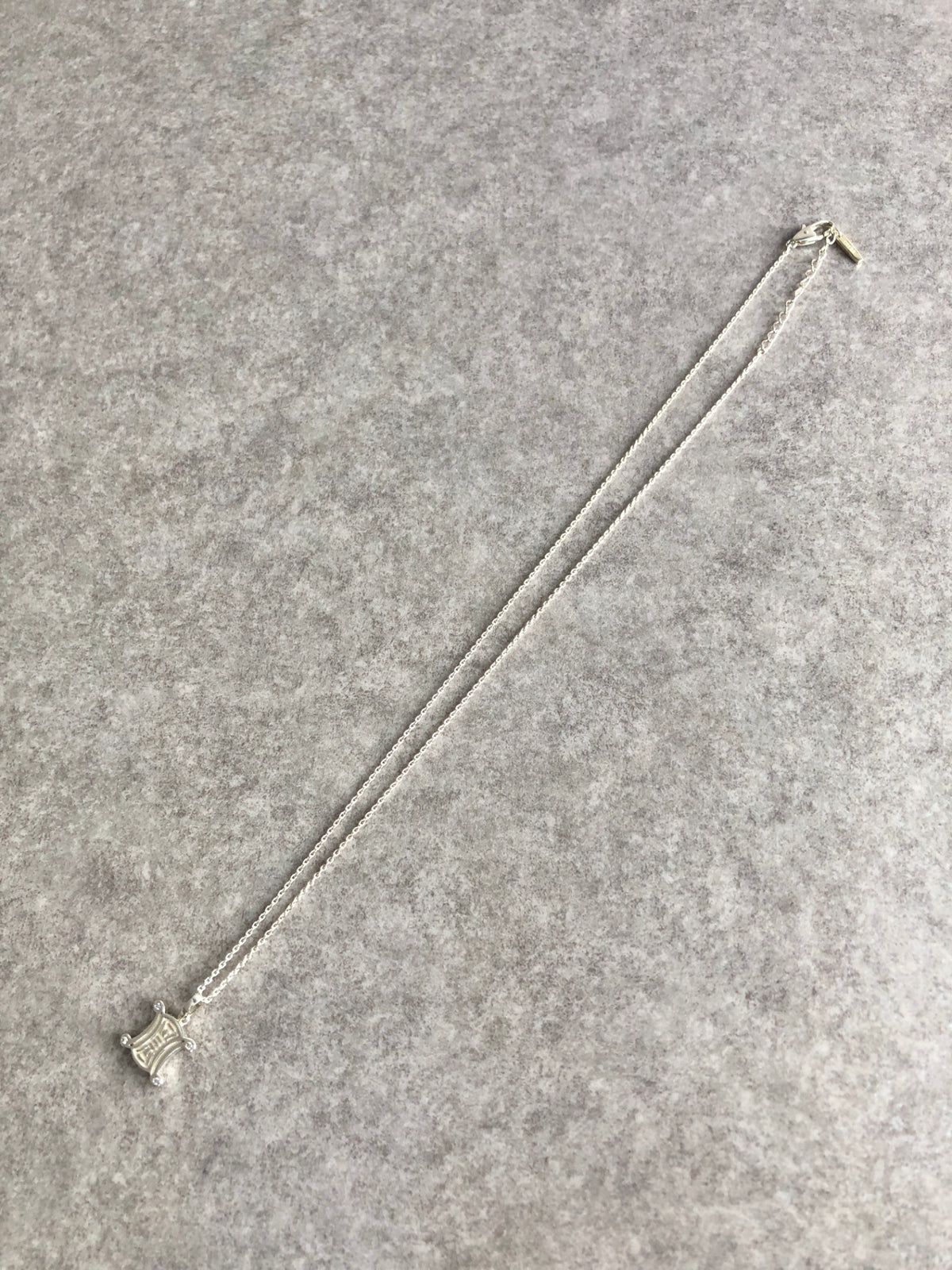 CELINE Triomphe SILVER925 Necklace Silver Vintage z3m68b