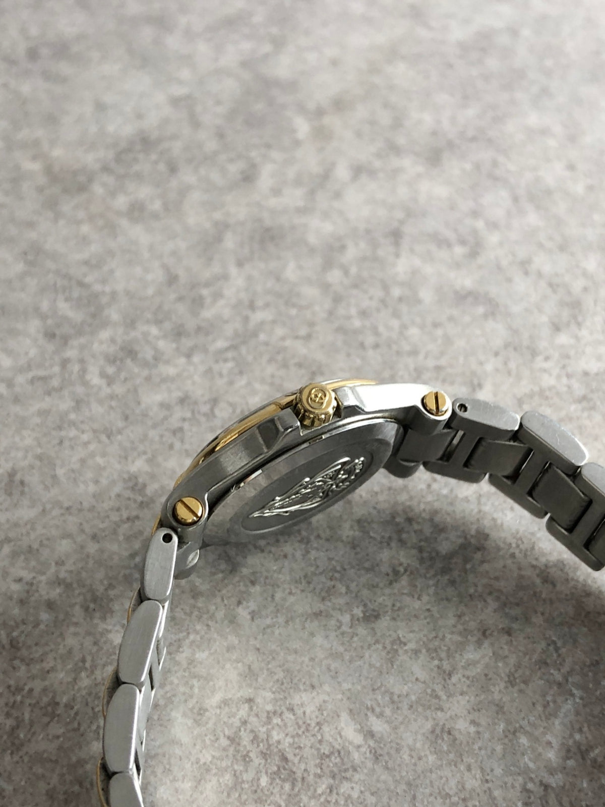 GUCCI Logo Quartz Watch Silver 9040L Vintage xggffd
