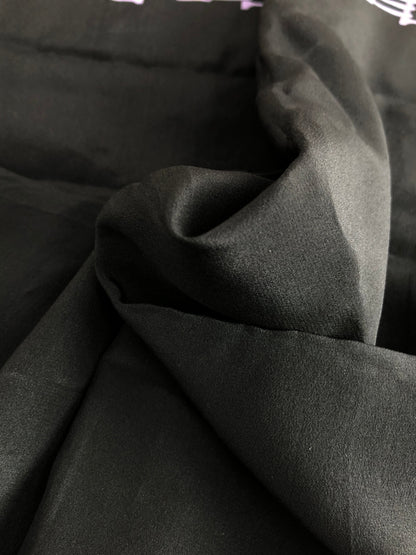 CELINE Horse Bit Scarf Silk Black Vintage fpauwi