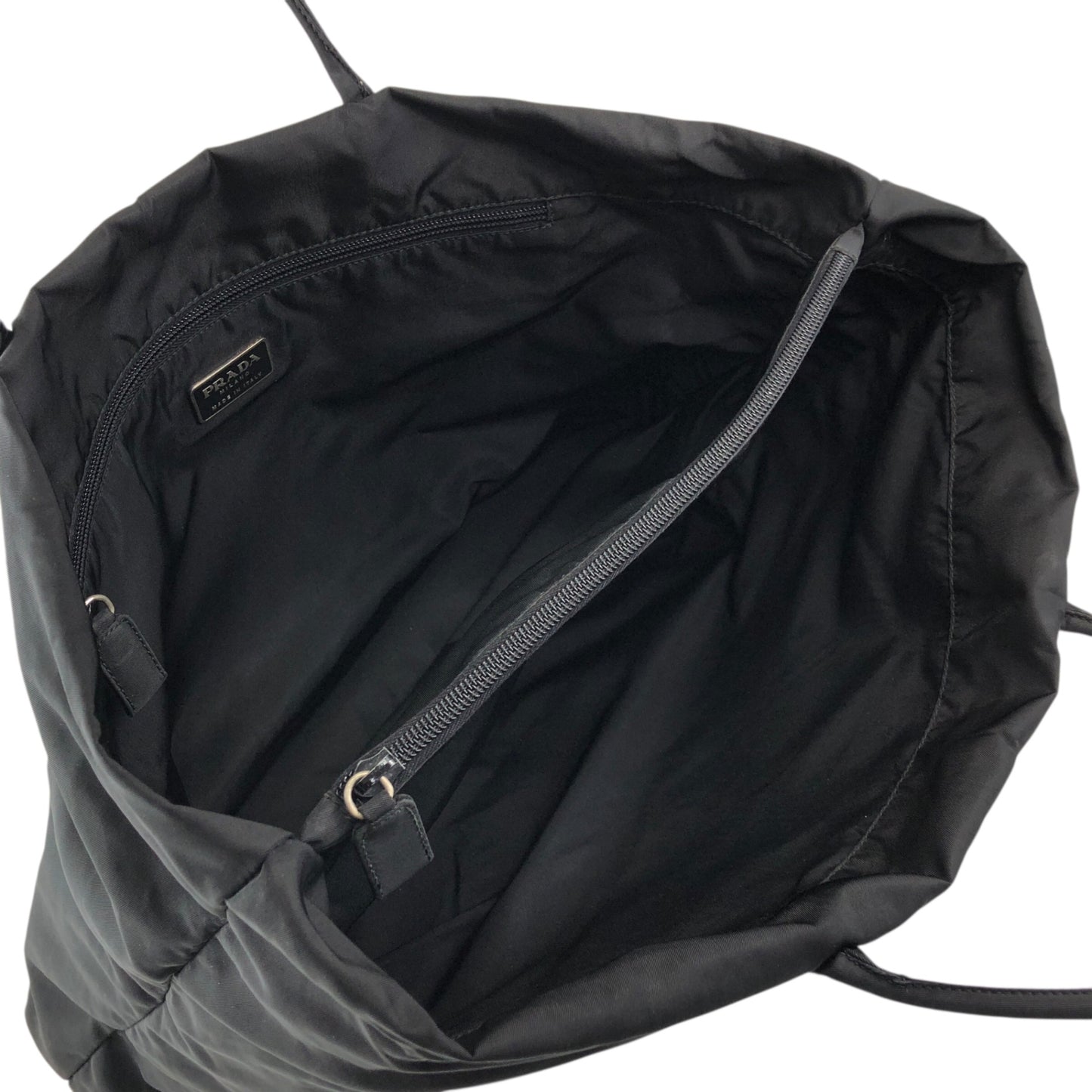 PRADA Tessuto Triangle Logo Totebag Black Vintage a5e385