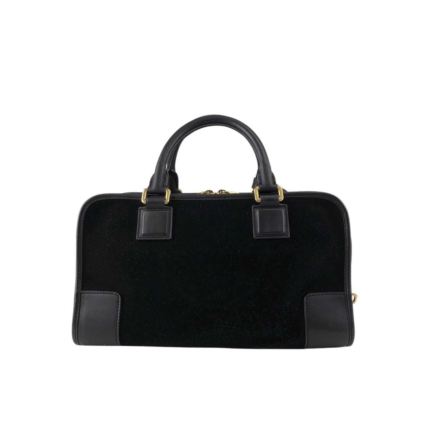 LOEWE Amazona28 Anagram Small Boston bag Handbag Black Vintage hf8cwp