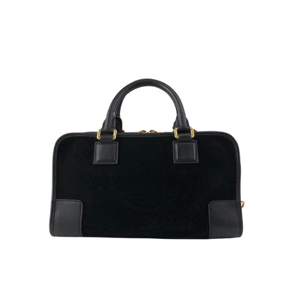 LOEWE Amazona28 Anagram Small Boston bag Handbag Black Vintage hf8cwp