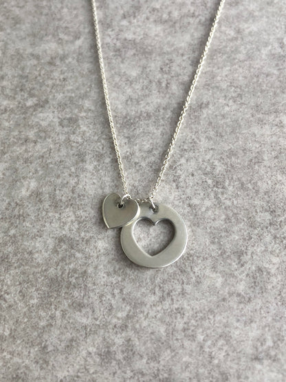 Tiffany & Co. Heart Motif SILVER925 Necklace Silver Vintage 2w6fek