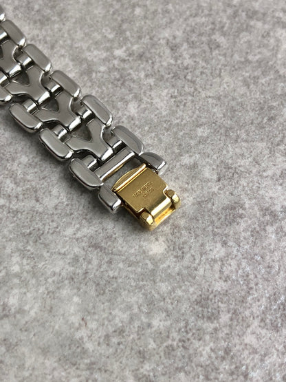 Yves Saint Laurent YSL Logo Watch Gold Vintage znz68y