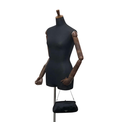 PRADA Tessuto Triangle Logo Small Handbag Black Vintage mygrbb