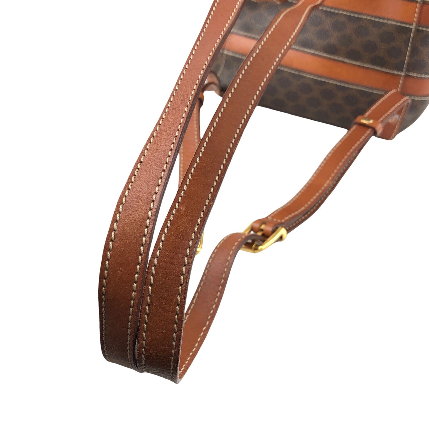 CELINE Macadam Logo Backpack Brown Vintage 32j7rc