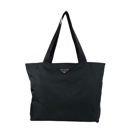 PRADA Tessuto Triangle Logo Totebag Black Vintage bub65u