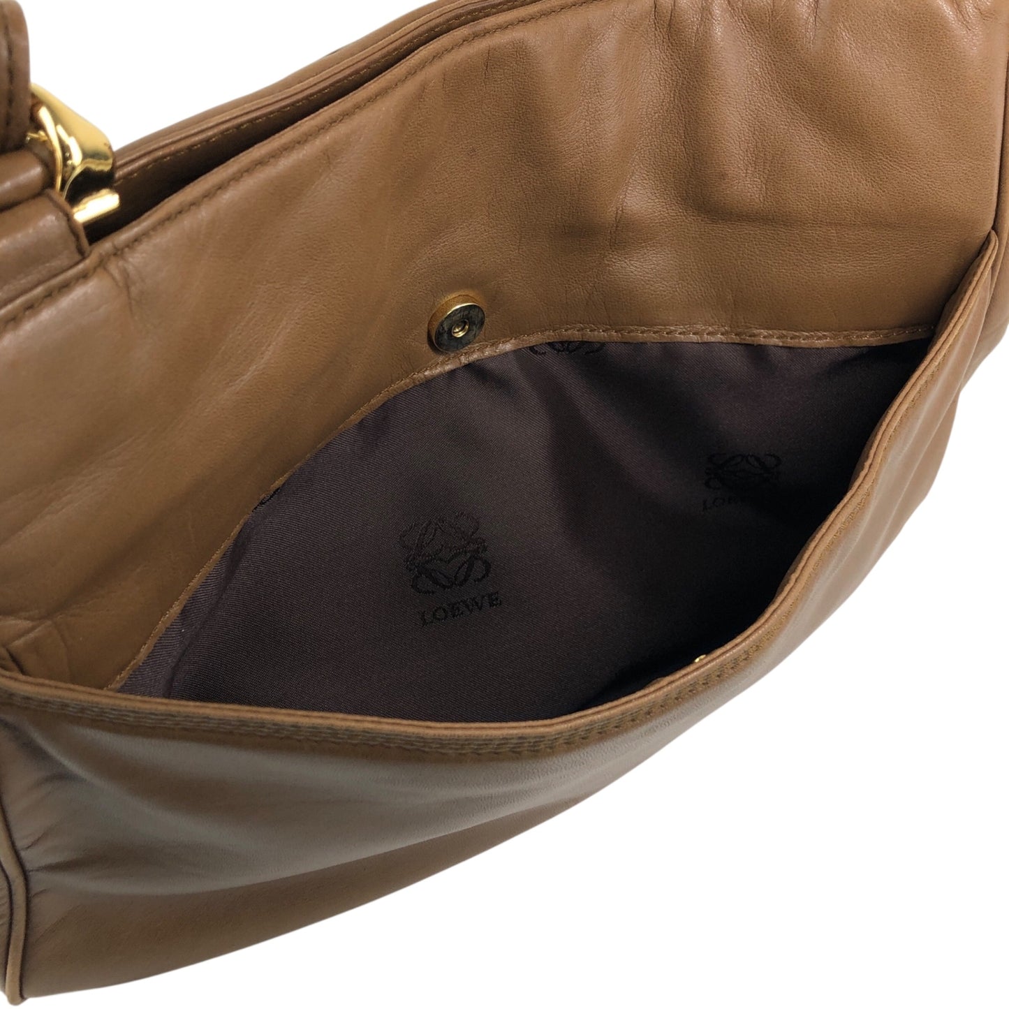 LOEWE Anagram Shoulder bag Brown Vintage hjuexd