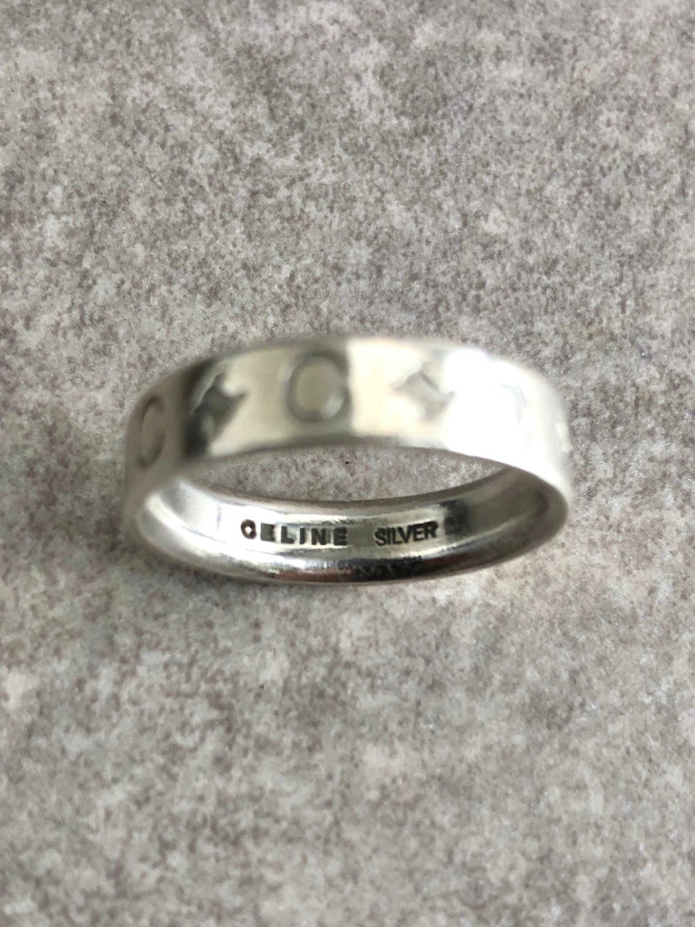 CELINE Triomphe Ring Silver Vintage mxemb2 – VintageShop solo