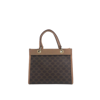 CELINE Macadam Two-way Handbag Shoulder bag Brown Vintage 85it3e