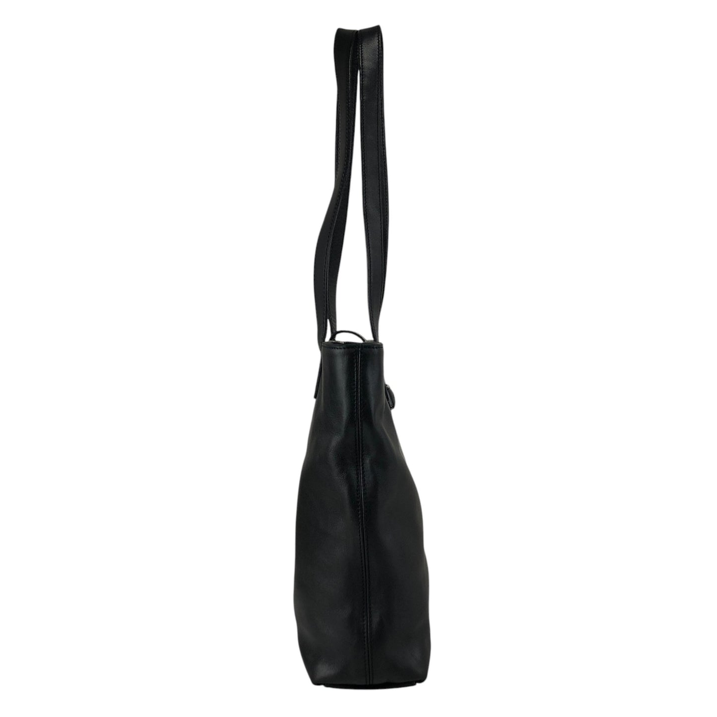 CHANEL Logo Handbag Totebag Black Vintage 6vtcfe