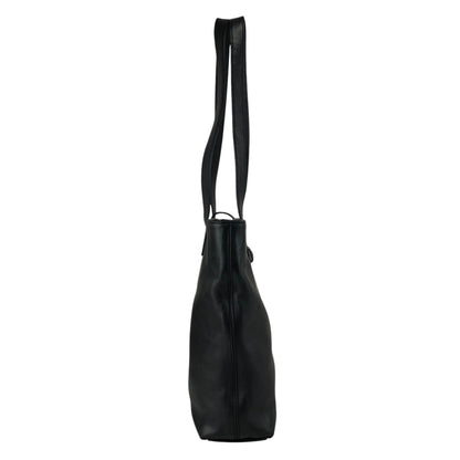CHANEL Logo Handbag Totebag Black Vintage 6vtcfe