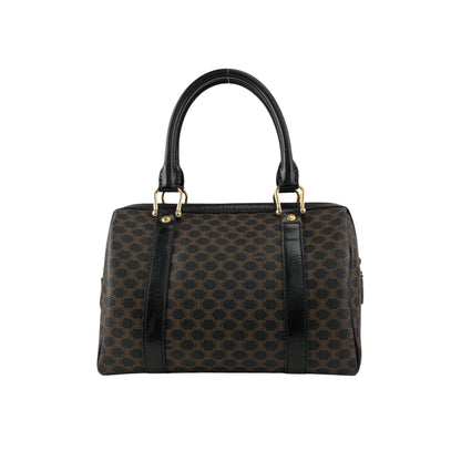 CELINE Macadam Two-way Small Boston bag Shoulder bag Black Vintage 5umhds