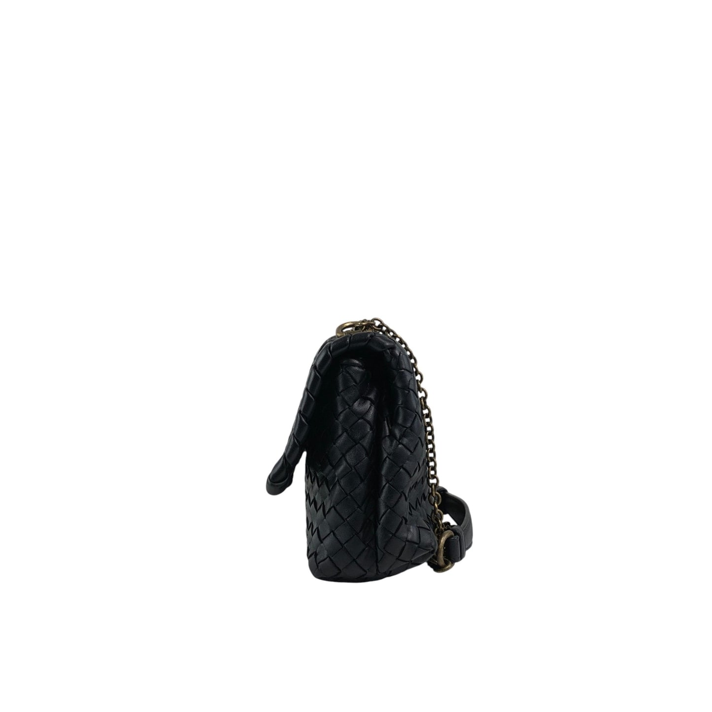 Bottega Veneta OLIMPIA Chain Shoulder bag Black Vintage wkfbrv
