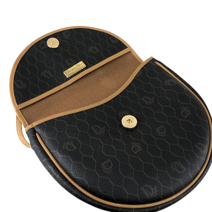 Christian Dior Honeycomb Pattern Shoulder bag Black Vintage p8wvy4