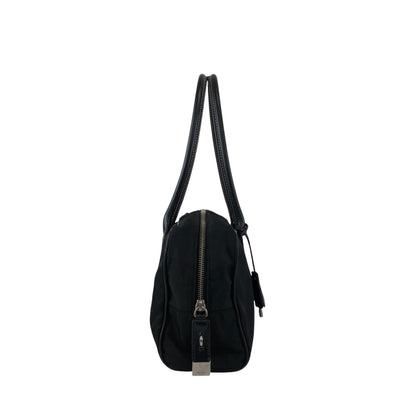 PRADA Tessuto Triangle Logo Padlock Small Boston bag Handbag Black Vintage xxiw34