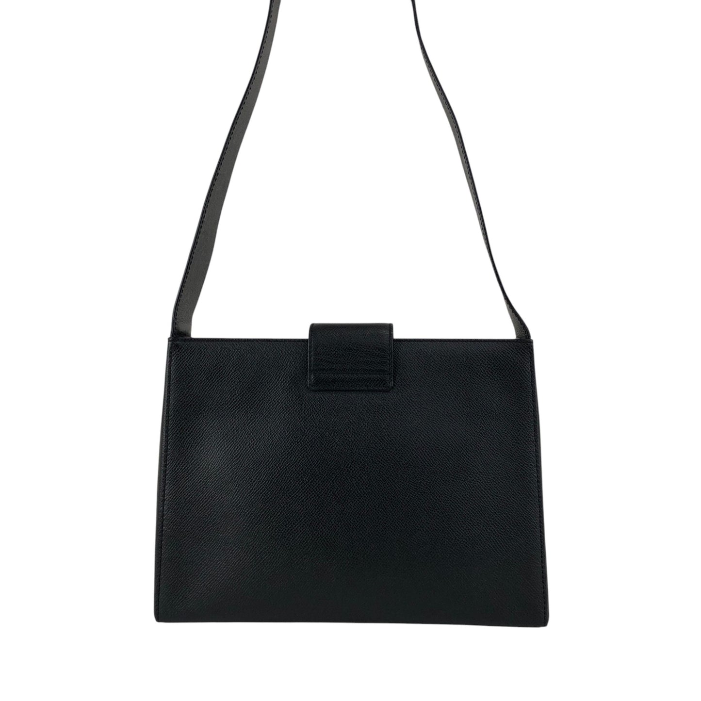 CELINE Turn Lock Shoulder bag Black Vintage 7mkcub