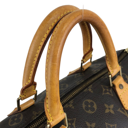 LOUIS VUITTON Monogram Small Boston bag Handbag Brown Vintage jfr6ph