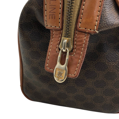 CELINE Macadam Two-way Small Boston bag Shoulder bag Brown Vintage 2dn4ih