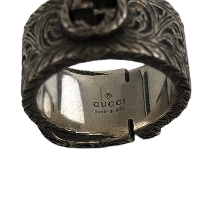 GUCCI Interlocking Ring Silver Vintage 4avugi