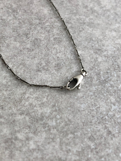 GUCCI Interlocking SILVER925 Necklace Silver Vintage 6uwnjy
